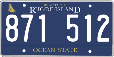 RI license plate 871512
