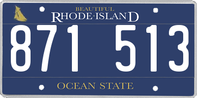 RI license plate 871513
