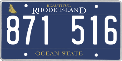 RI license plate 871516