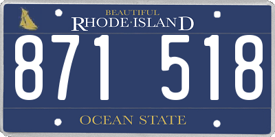 RI license plate 871518