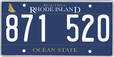 RI license plate 871520