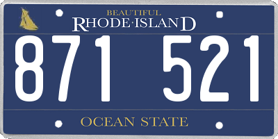 RI license plate 871521