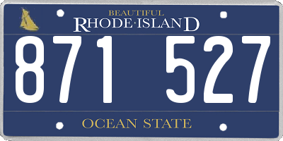 RI license plate 871527