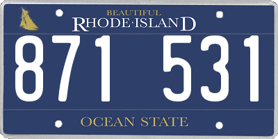 RI license plate 871531