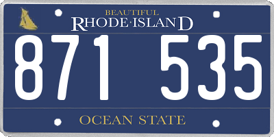 RI license plate 871535