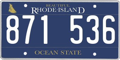 RI license plate 871536