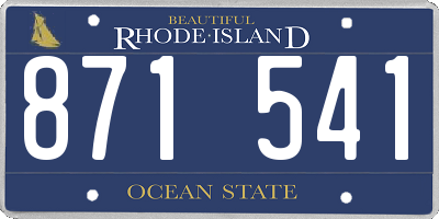 RI license plate 871541