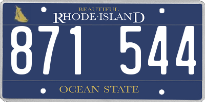 RI license plate 871544
