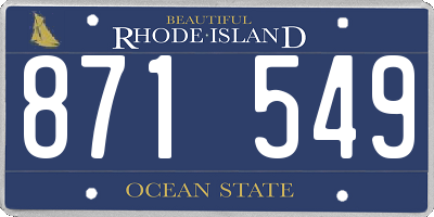 RI license plate 871549
