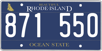 RI license plate 871550