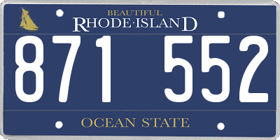 RI license plate 871552