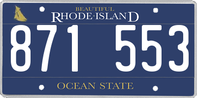 RI license plate 871553