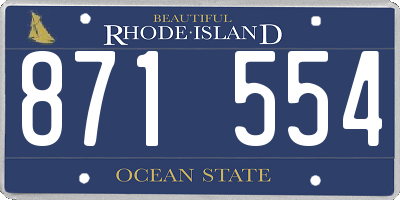 RI license plate 871554