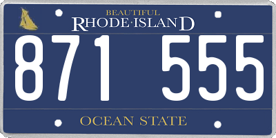 RI license plate 871555