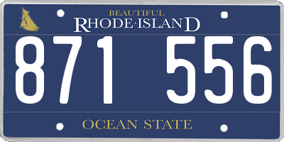 RI license plate 871556