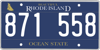 RI license plate 871558