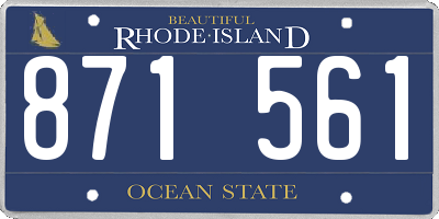 RI license plate 871561