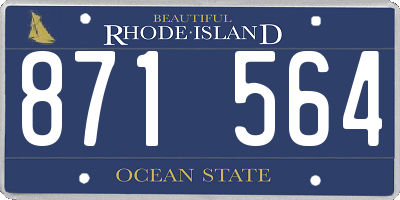 RI license plate 871564
