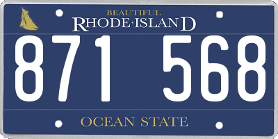 RI license plate 871568