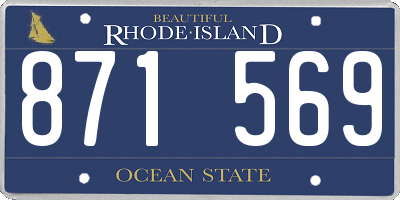 RI license plate 871569