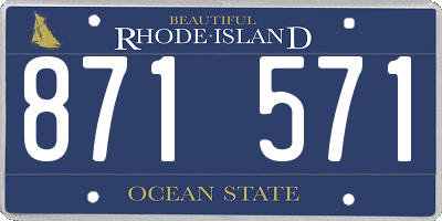 RI license plate 871571