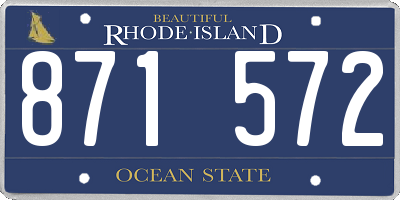 RI license plate 871572