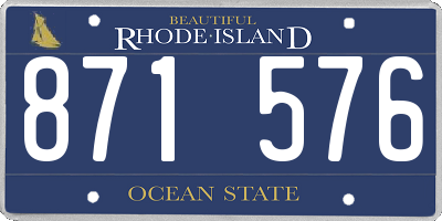RI license plate 871576