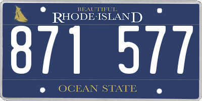 RI license plate 871577