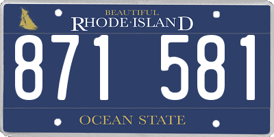 RI license plate 871581