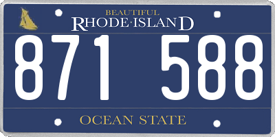 RI license plate 871588