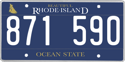 RI license plate 871590