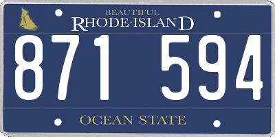 RI license plate 871594