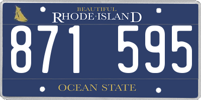 RI license plate 871595