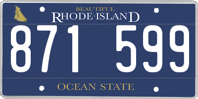 RI license plate 871599