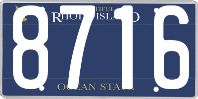RI license plate 8716