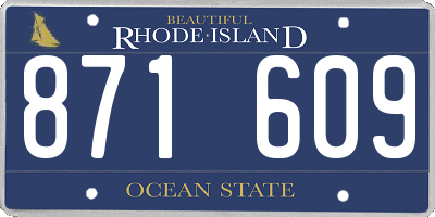 RI license plate 871609