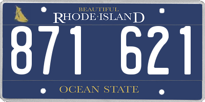 RI license plate 871621