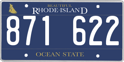 RI license plate 871622
