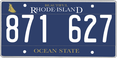 RI license plate 871627