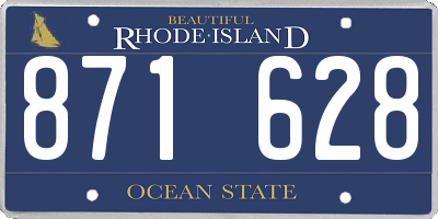RI license plate 871628