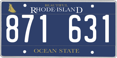 RI license plate 871631