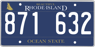 RI license plate 871632