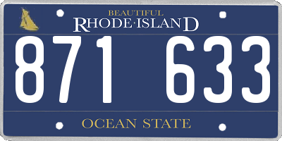 RI license plate 871633