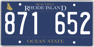 RI license plate 871652