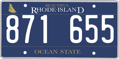 RI license plate 871655