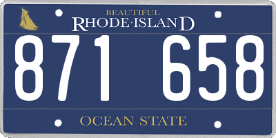 RI license plate 871658