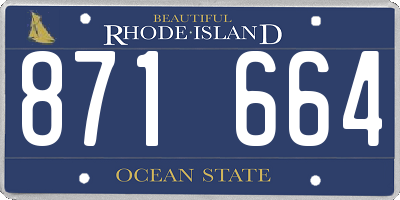 RI license plate 871664