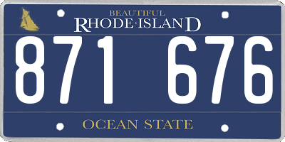 RI license plate 871676