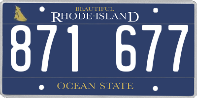 RI license plate 871677