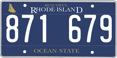 RI license plate 871679